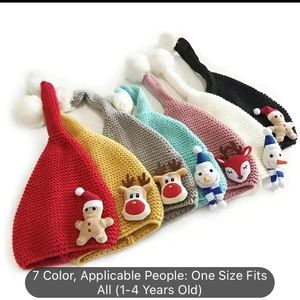 Christmas Knitted Children's Cartoon Pattern Knitted Warm Hat